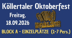Fr. 18.09.2026 mit "Krachleder" - Block A