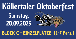 Sa. 20.09.2025 mit "Die Hüttenrocker" - Block C